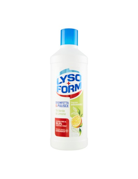 offerta Lysoform Disinfetta e Pulisce Detergente Pavimenti Tè Verde e Limone 1100 ml