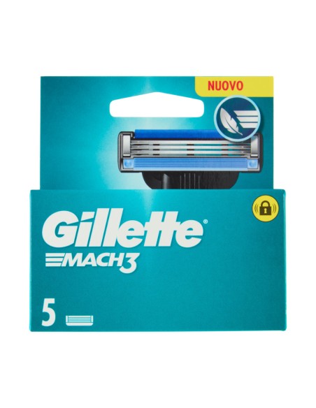 offerta Gillette Mach3 Ricambio per Rasoio 3 Lame con Striscia Lubrificante 5 Pz